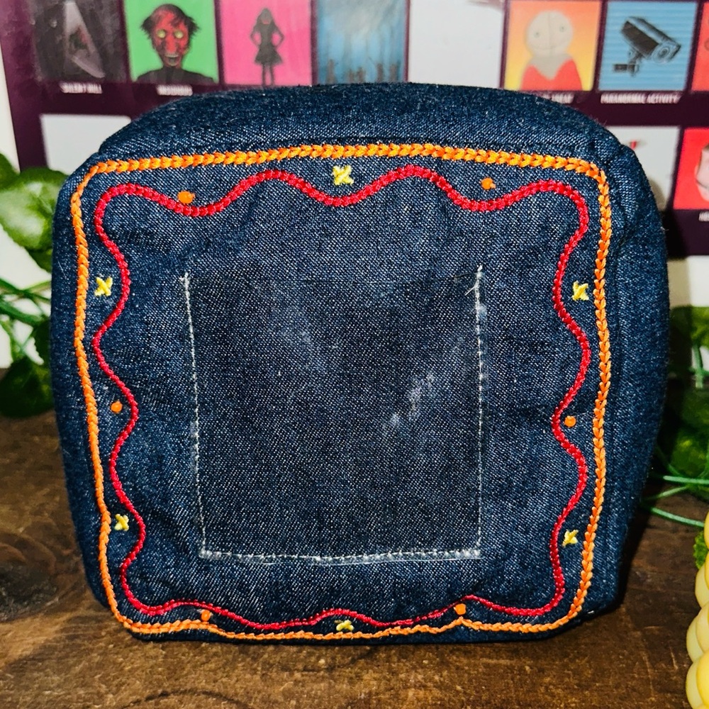 Vintage Denim Style Y2K 90’s 2000’s Plush Picture Frame Pillow